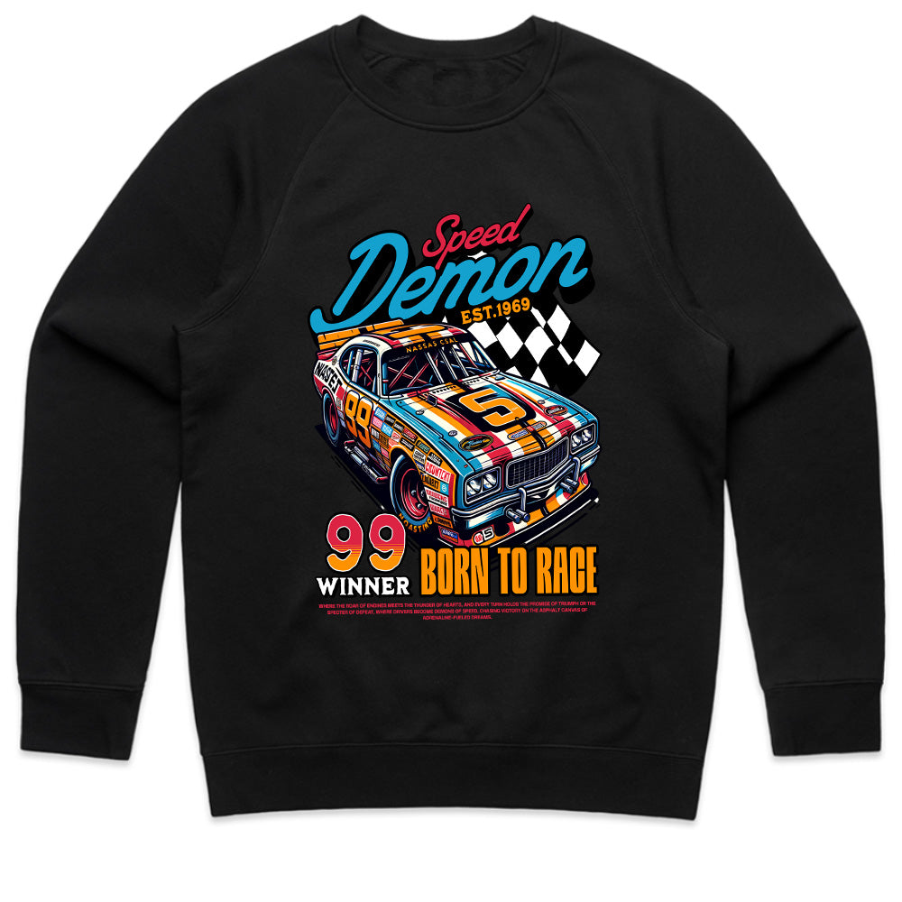 Speed Demon Born To Race Vintage NASCAR Style T-Shirt