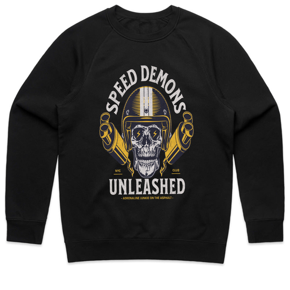 Speed Demons Unleashed T-Shirt – Hardcore Biker Skull Tee