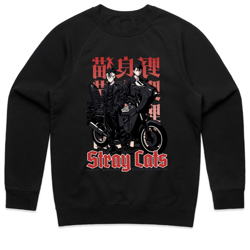Stray Cats T-Shirt – Bosozoku Street Rebellion Biker Anime Tee