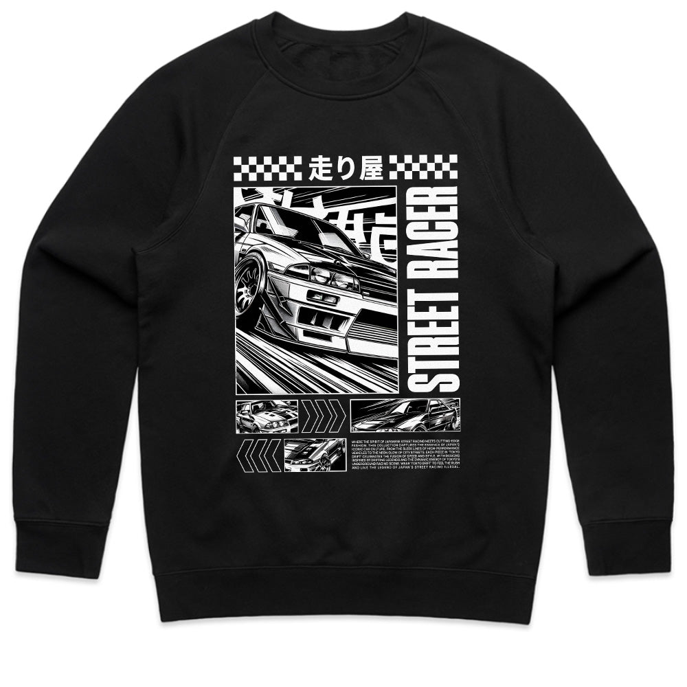 Street Racer Japan – Monochrome Drift Manga Legend T-Shirt