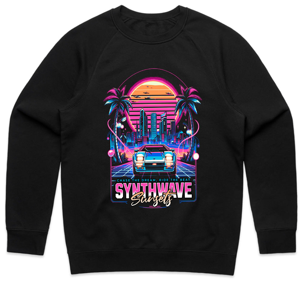 Synthwave Sunsets – Retro Neon Cityscape Vaporwave T-Shirt