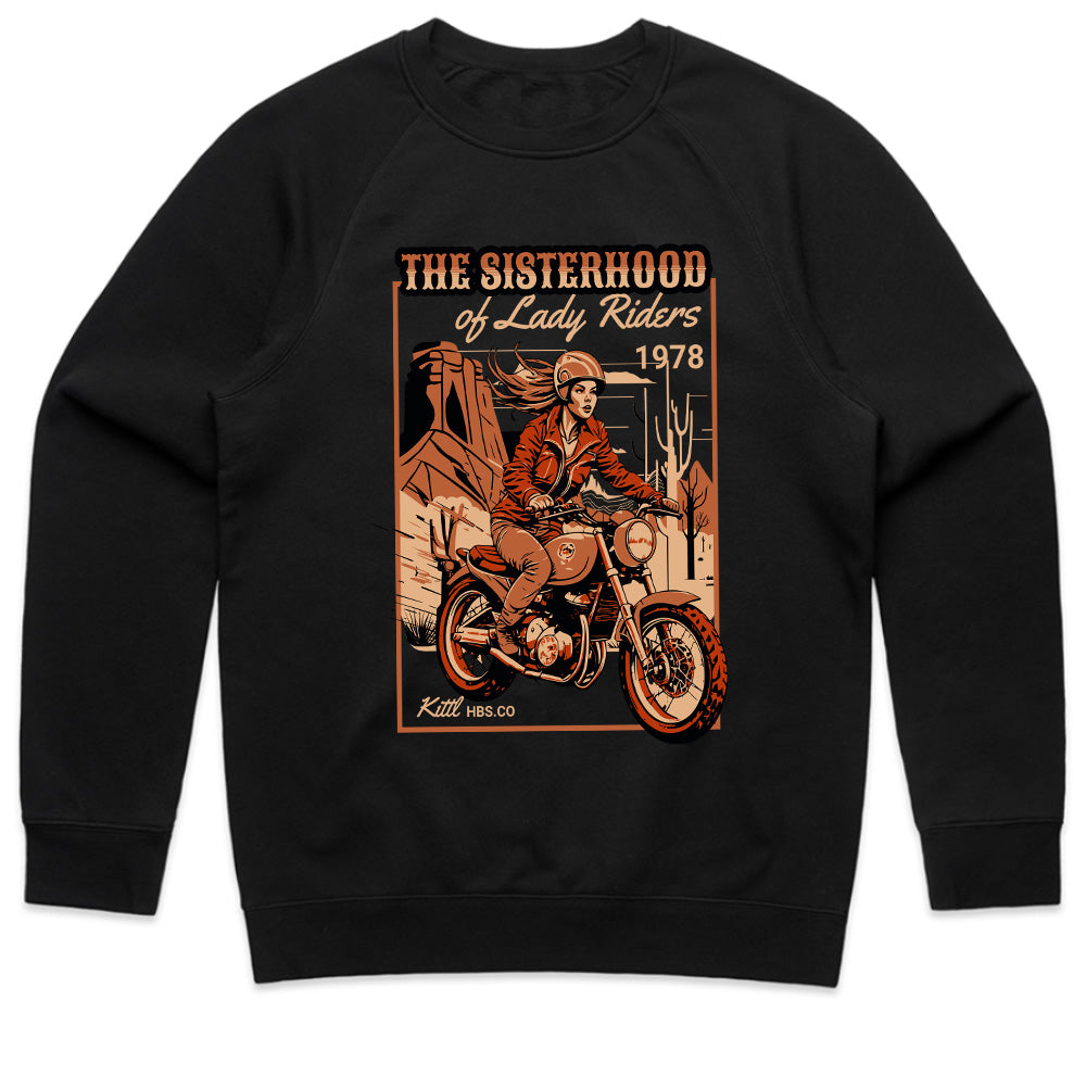 The Sisterhood of Lady Riders T-Shirt – Vintage Biker Woman Tee