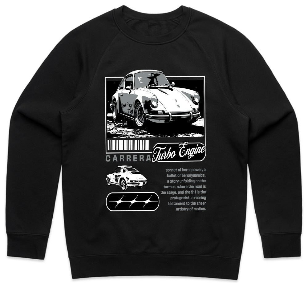 Vintage Porsche Carrera Turbo Engine – Retro Car Enthusiast T-Shirt