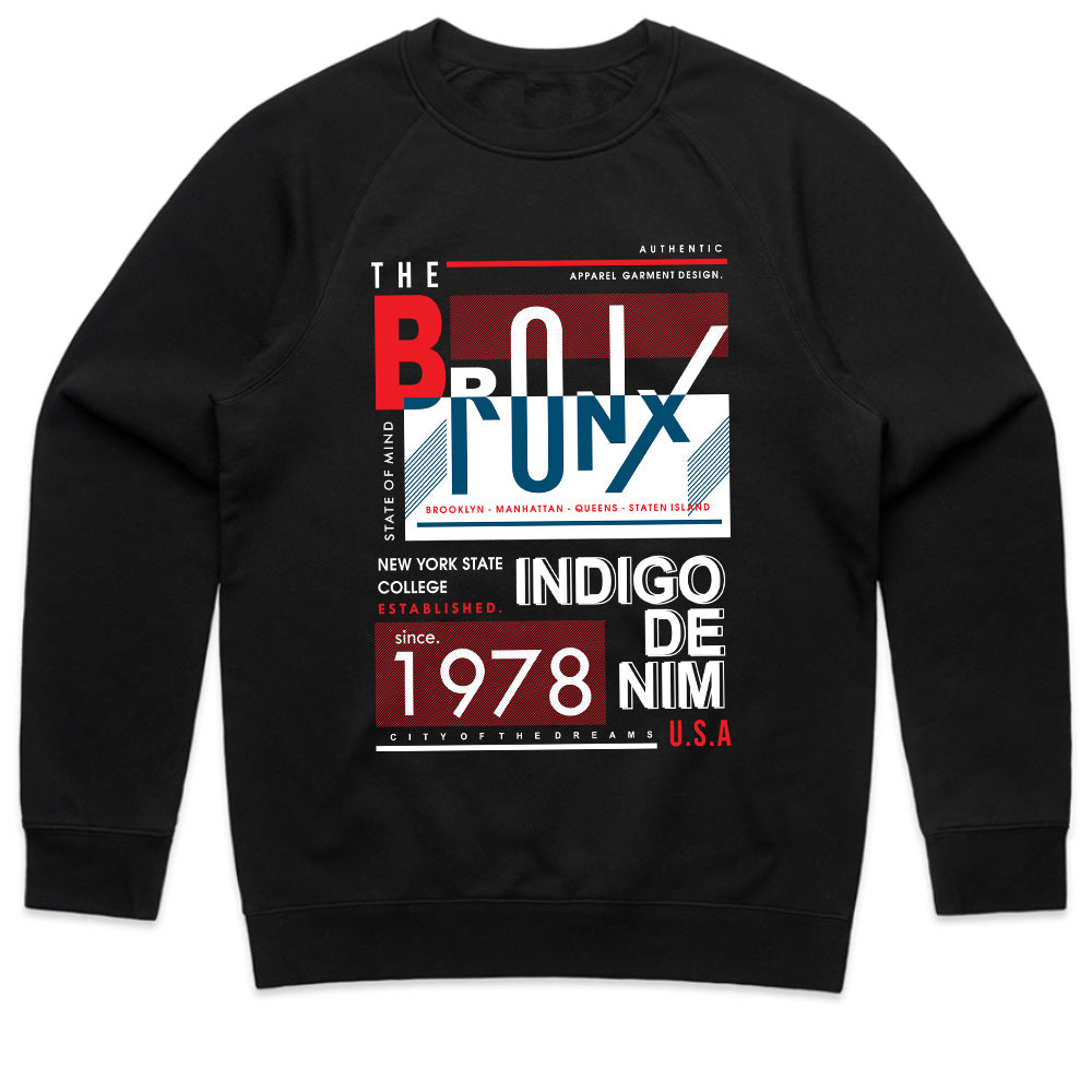 Bronx Bound – Indigo Denim Statement Tee