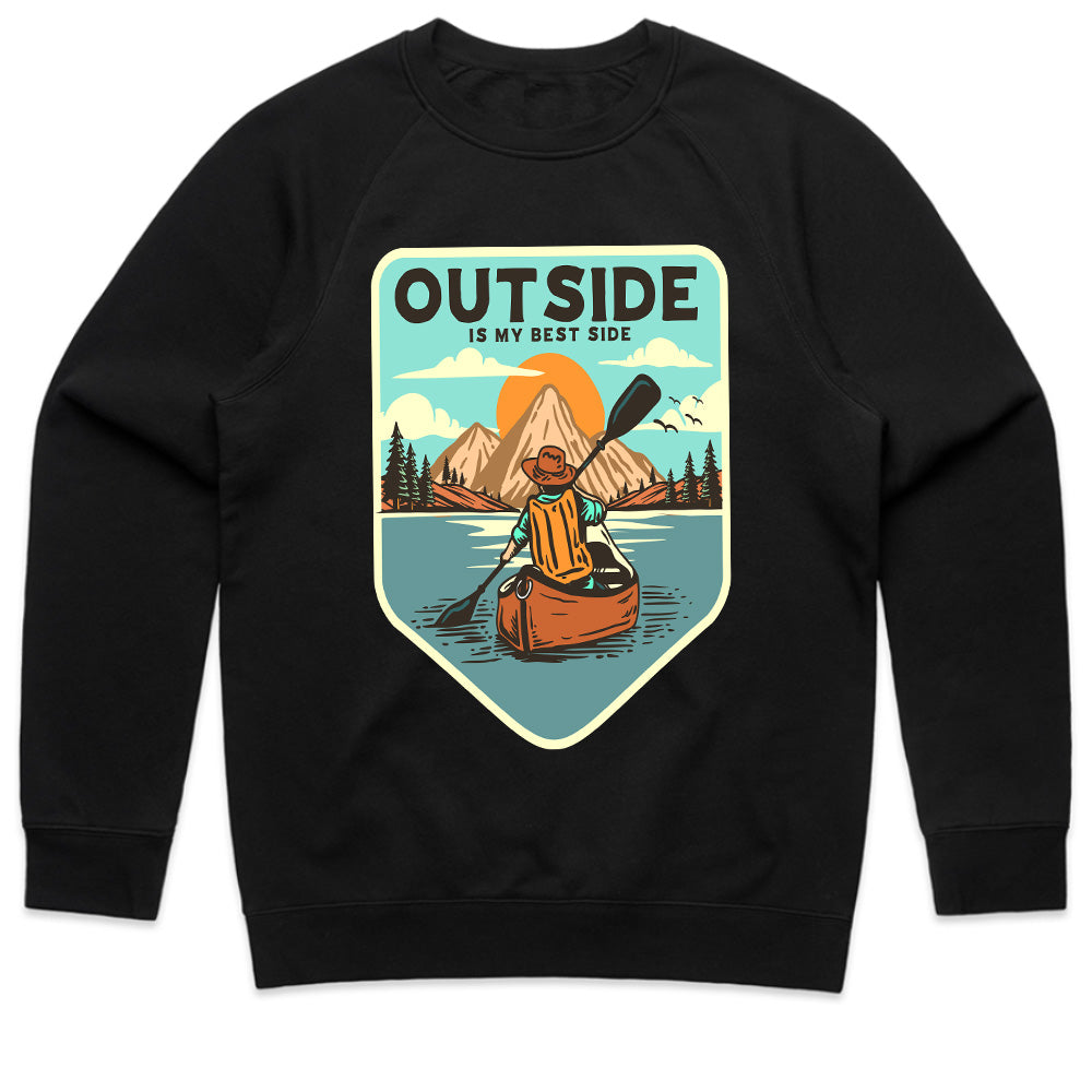 Outside Is My Best Side - Adventure Canoe Tee