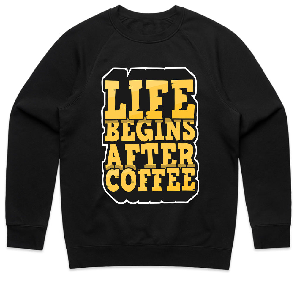 Life Starts With Coffee - Bold Typography Tee