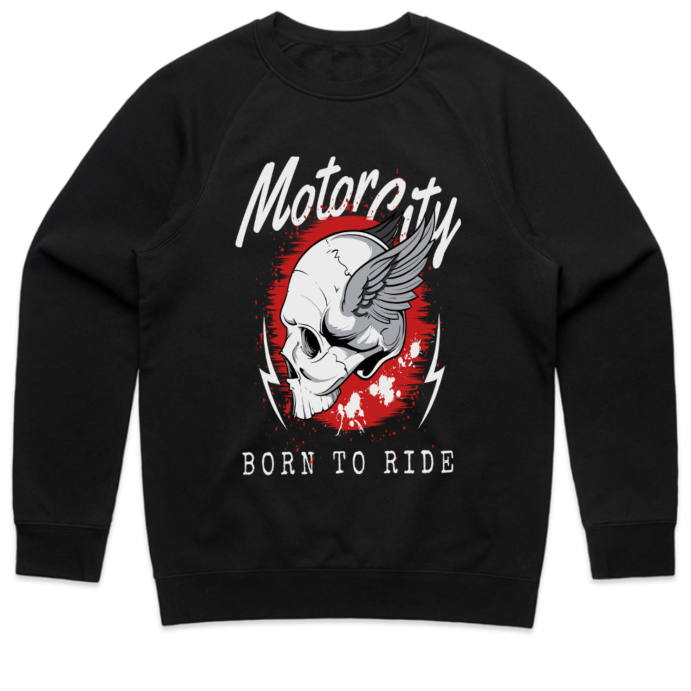 MotorCity Skull: Born to Ride Rebel Tee