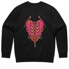 Stitched & Exposed – Ribbed Heart Tee