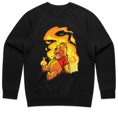 Burning Innocence: Twisted Bear Flame Tee
