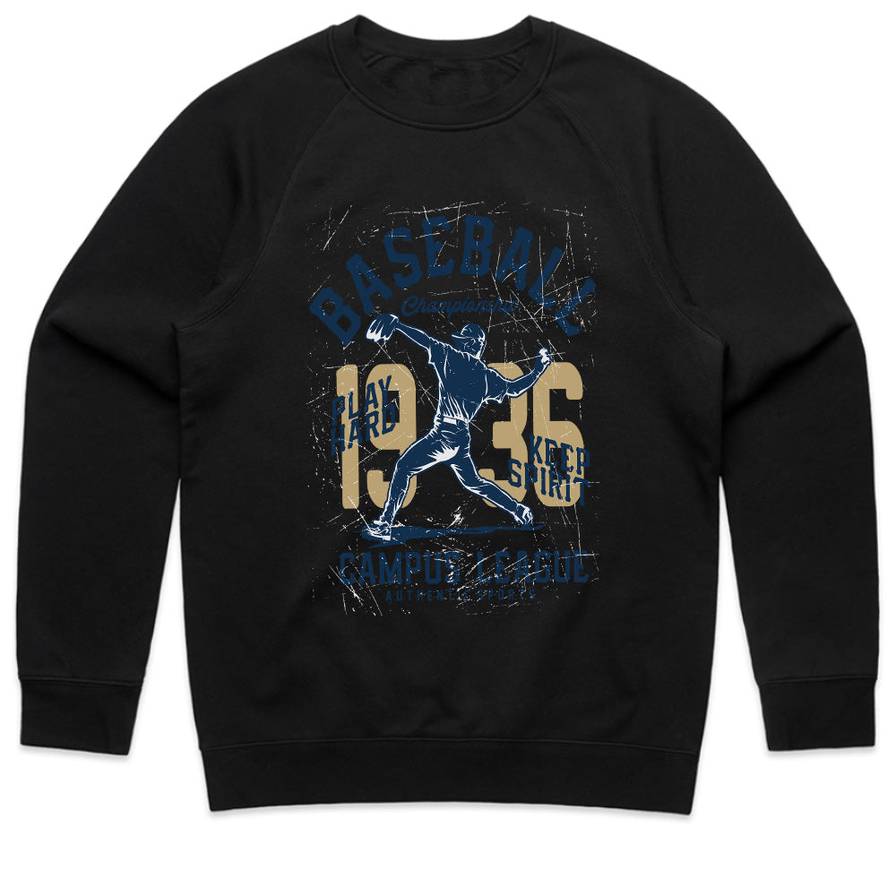 Vintage Diamond Grit – Campus League Baseball Tee