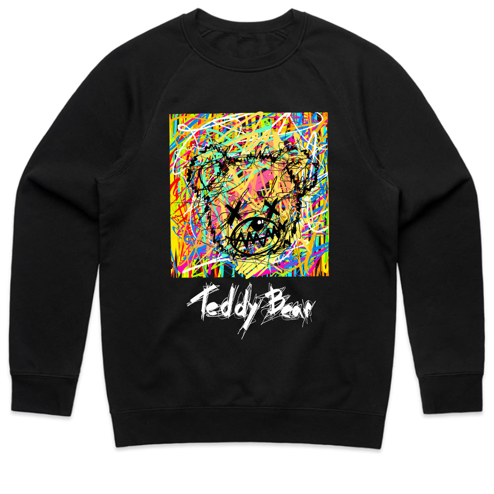 Chaotic Cuddles – Abstract Teddy Riot Tee