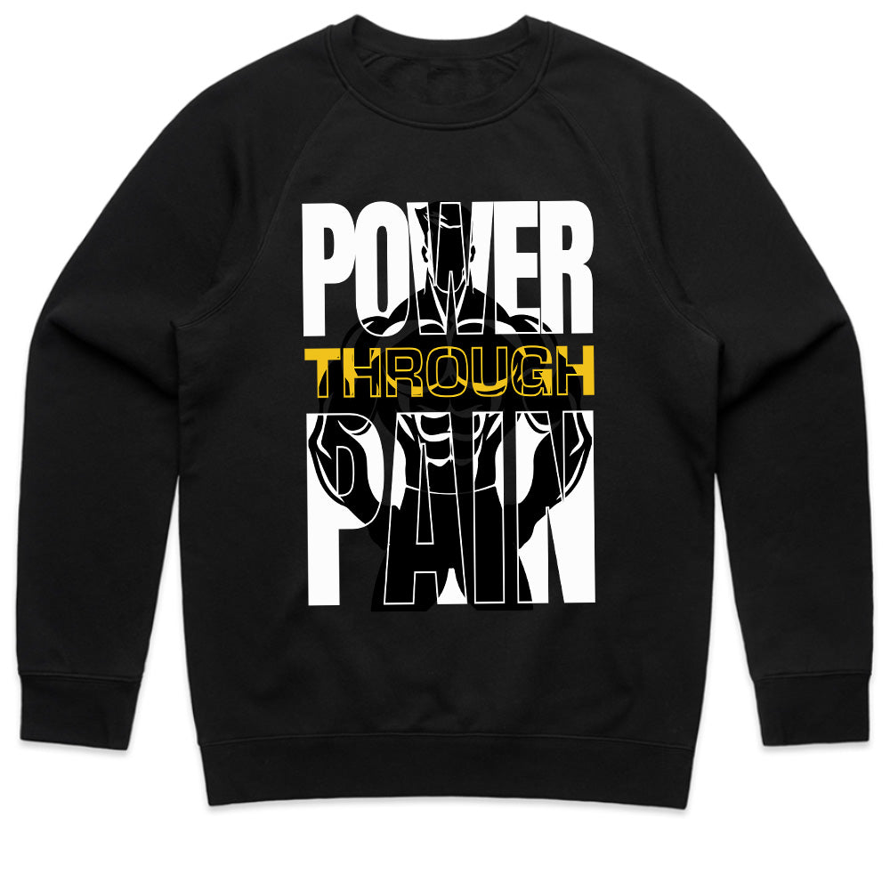 "Power Through Pain" Motivational Gym T-Shirt – Strength & Resilience