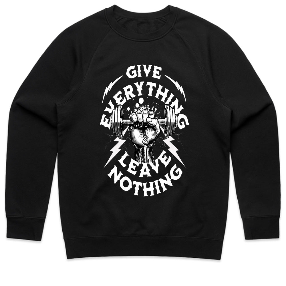 Give Everything, Leave Nothing – Hardcore Gym Motivation T-Shirt