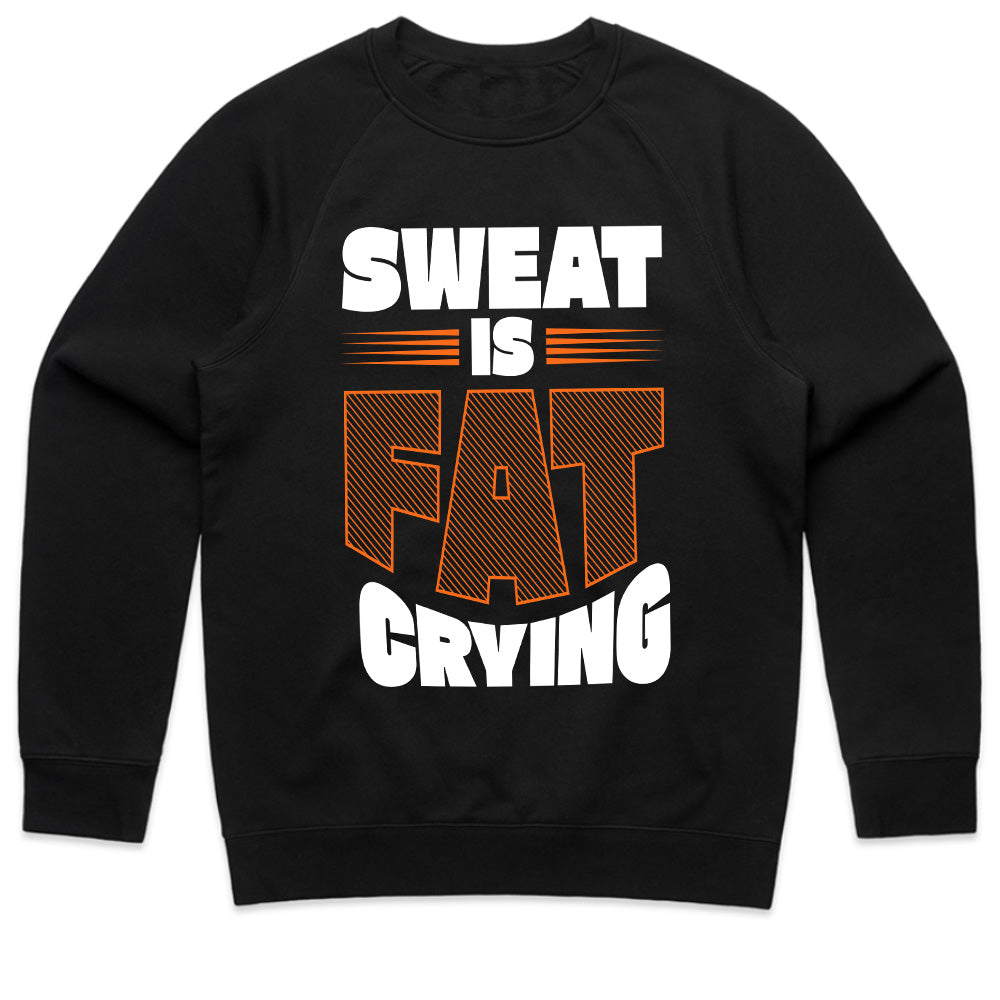 Sweat is Fat Crying – Funny Motivational Gym T-Shirt | Workout & Fitness Tee