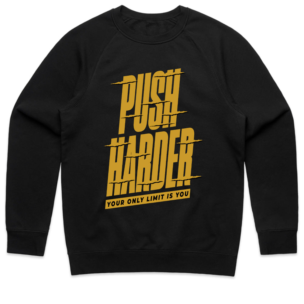 "Push Harder" Motivational Gym T-Shirt – Your Only Limit Is You