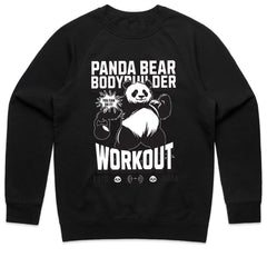 "Panda Bear Bodybuilder Workout" Fun & Motivational Gym T-Shirt