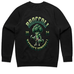 "Broccoli – Nature's Dumbbell" Funny Gym T-Shirt for Fitness & Health Enthusiasts