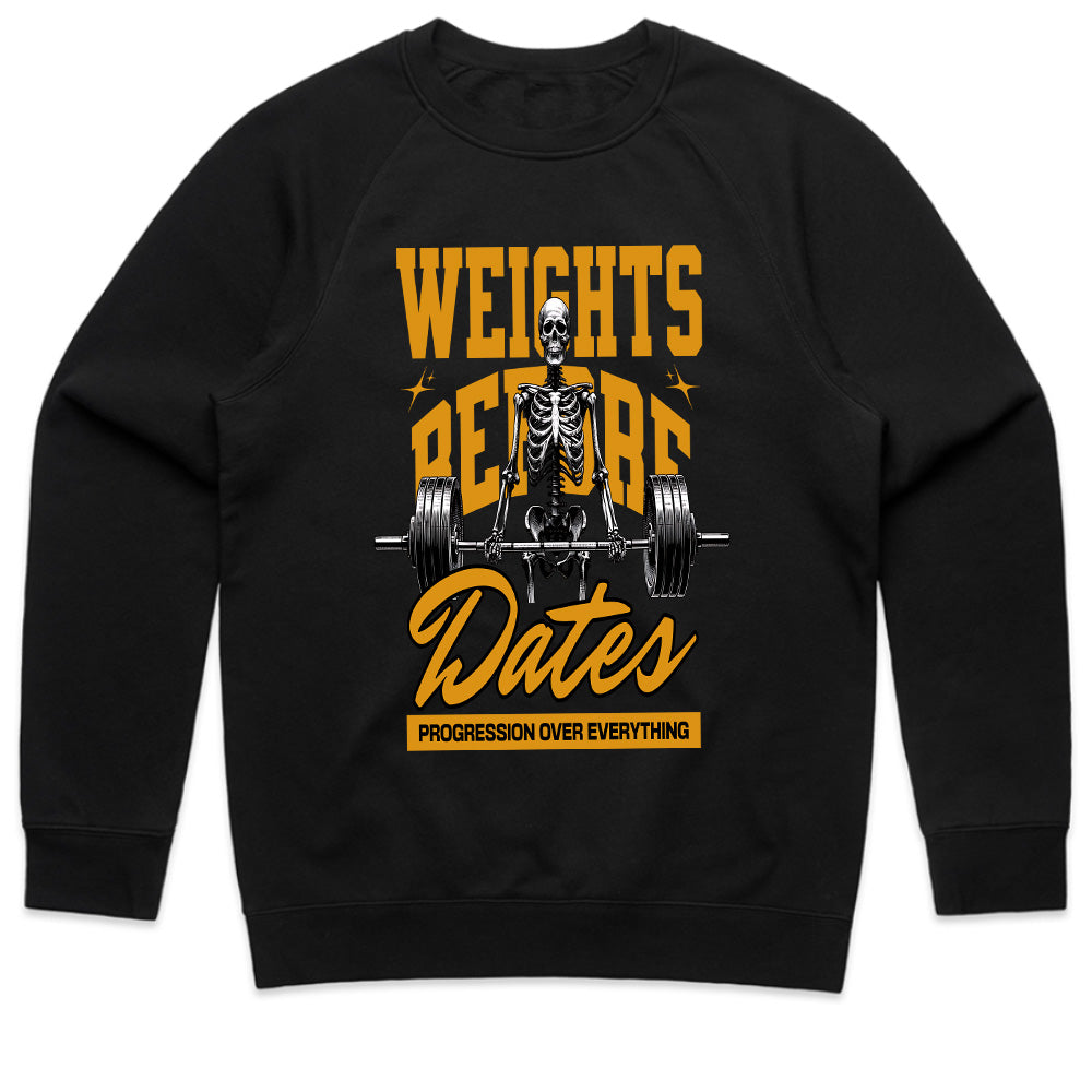 "Weights Before Dates" Gym T-Shirt – Progression Over Everything
