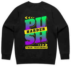 "Push Harder Than Yesterday" Motivational Gym T-Shirt – Keep Grinding, Keep Winning