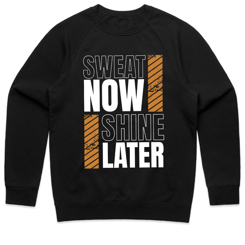 "Sweat Now, Shine Later" Motivational Gym T-Shirt – Train Hard, Reap the Rewards
