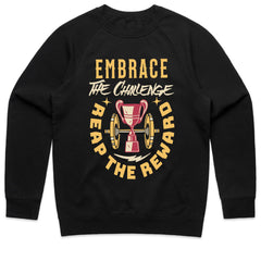 "Embrace the Challenge, Reap the Reward" Gym T-Shirt – Motivation for Champions