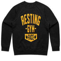 Resting Gym Face T-Shirt – Funny & Motivational Fitness Tee