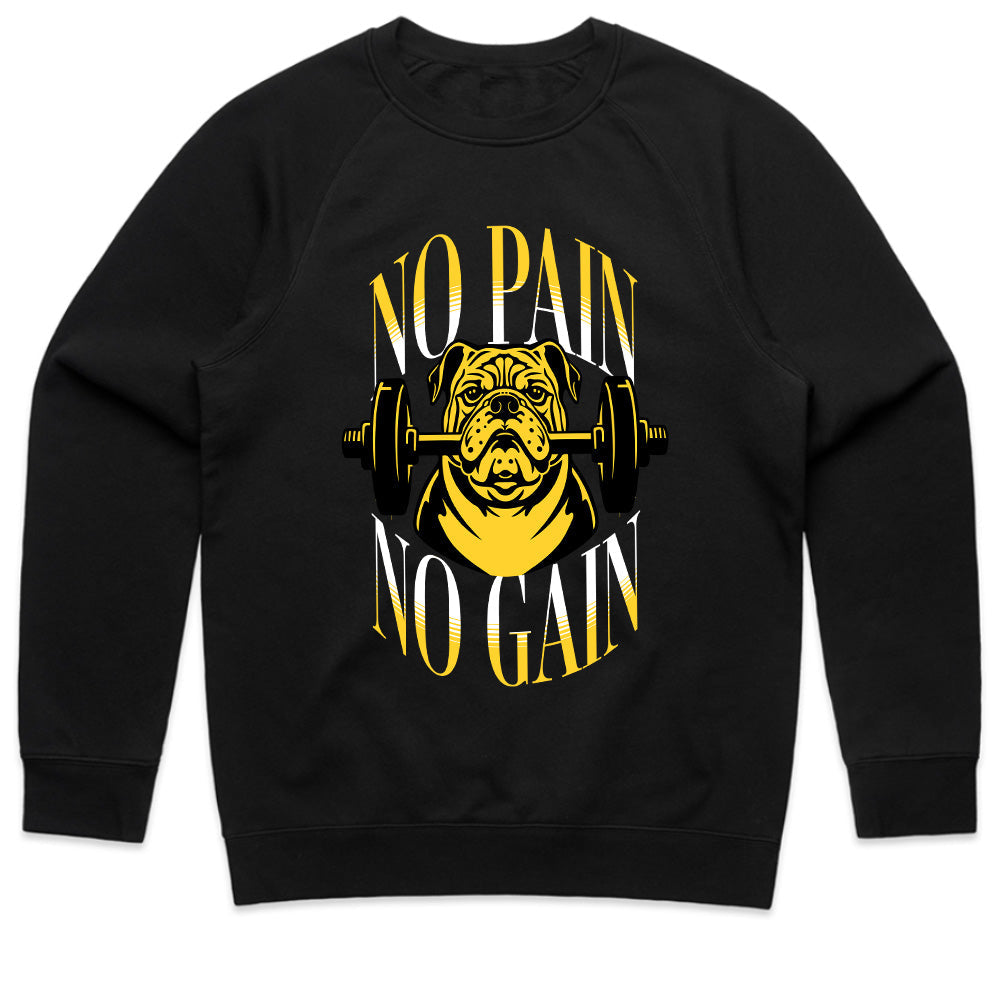 No Pain No Gain Bulldog Gym T-Shirt – Motivational Fitness Apparel