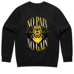 No Pain No Gain Bulldog Gym T-Shirt – Motivational Fitness Apparel