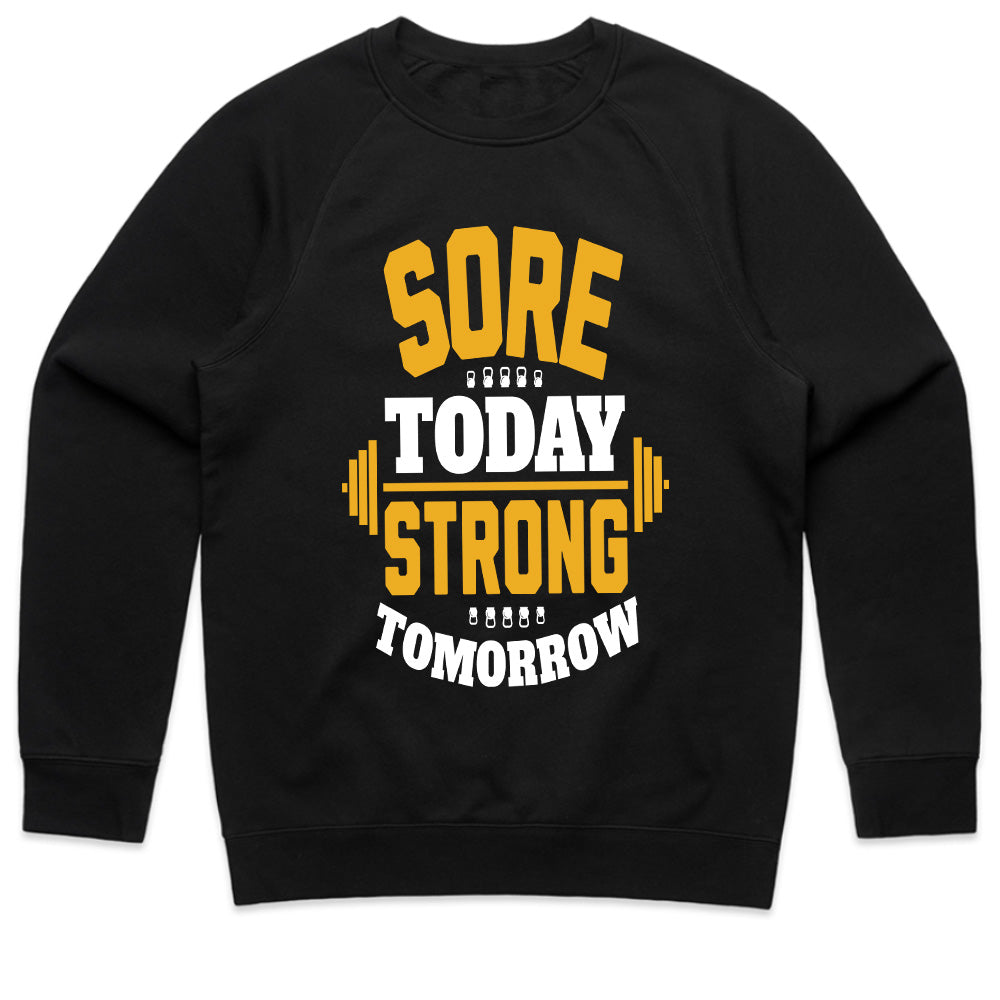 Sore Today, Strong Tomorrow – Motivational Gym Workout T-Shirt