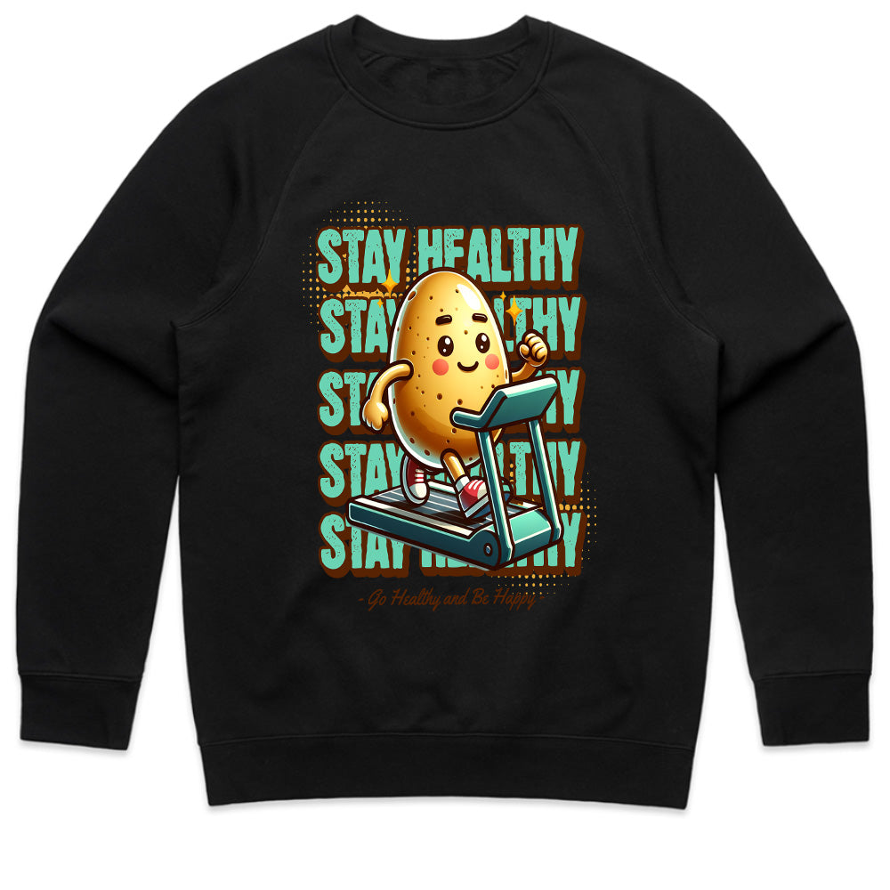 "Stay Healthy Cute Potato Workout T-Shirt – Fun Fitness Motivation Tee"