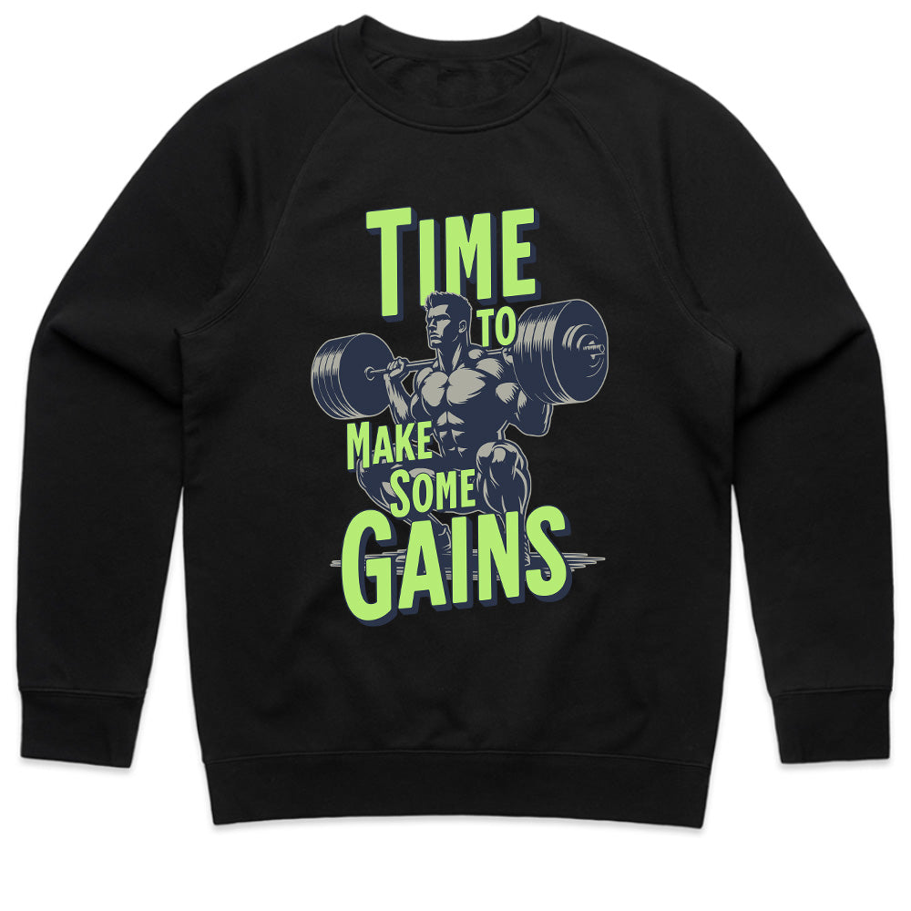 "Time to Make Some Gains" Hardcore Gym T-Shirt – Lift Heavy, Train Hard