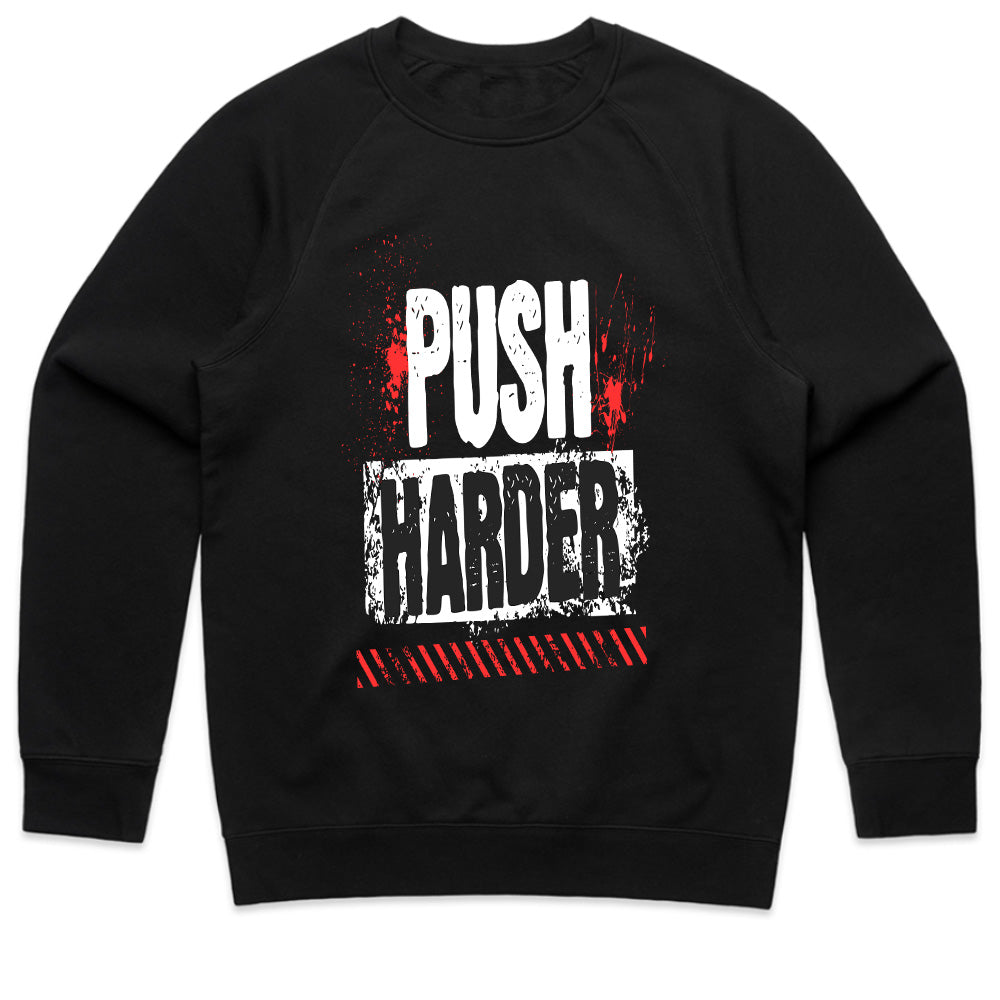 "Push Harder" Motivational Gym T-Shirt – No Limits, No Excuses