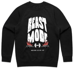 "Beast Mode - Never Give Up" Motivational Gym T-Shirt