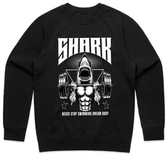 "Shark Mode" Gym T-Shirt – Never Stop Swimming, Dream Body