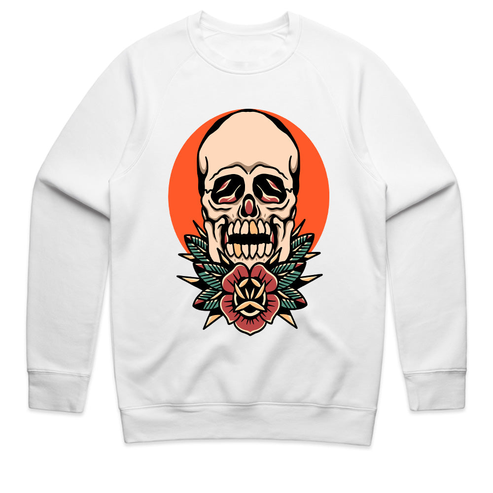 Crimson Bloom: Skull & Rose Fusion Tee