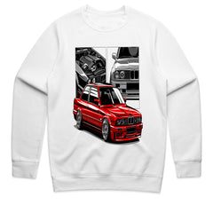 Red Legend E30 M3 Tribute T-Shirt – Iconic Classic Car Art Tee