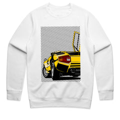 Countach Rear Legend T-Shirt — Retro Yellow Supercar Edition