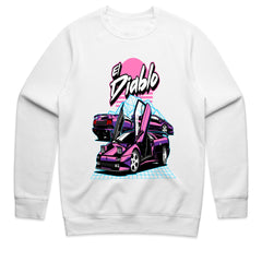 El Diablo Retro Supercar T-Shirt — Vaporwave Dream Edition