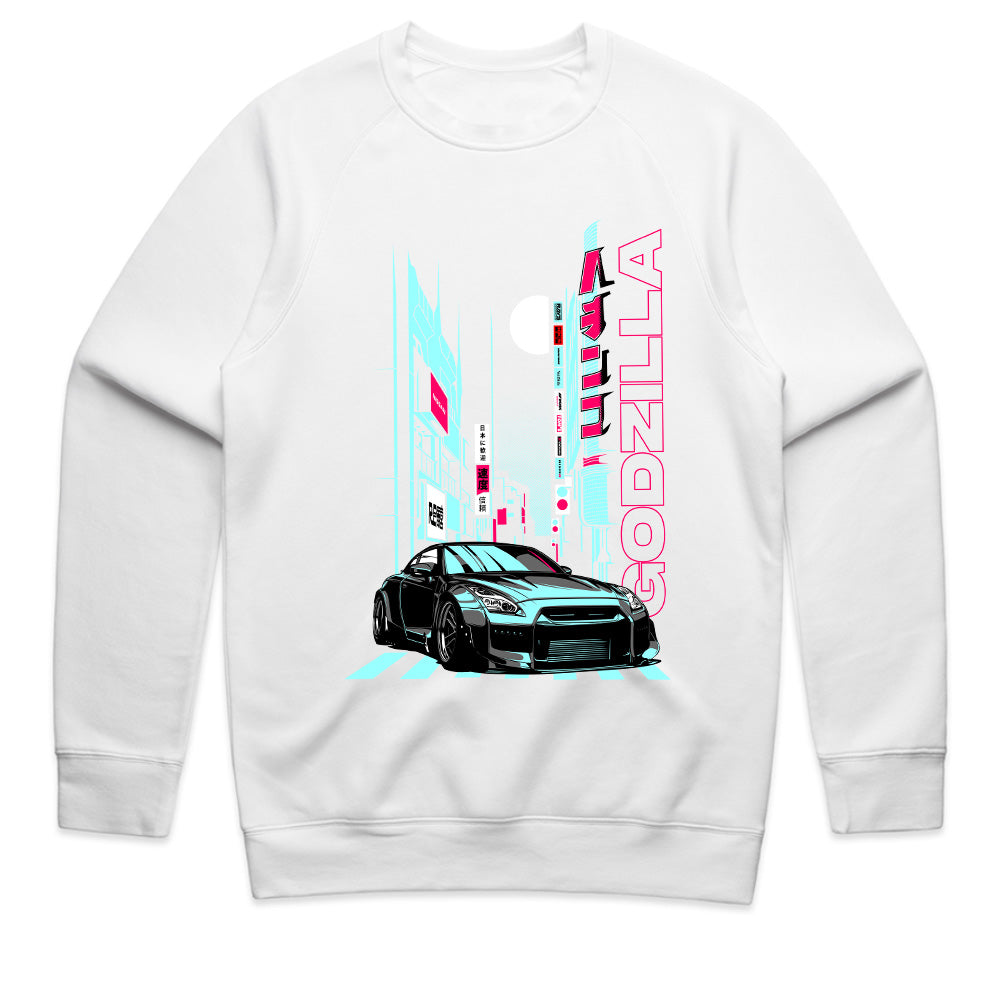 Neon Godzilla Street T-Shirt — GT-R Midnight City Edition