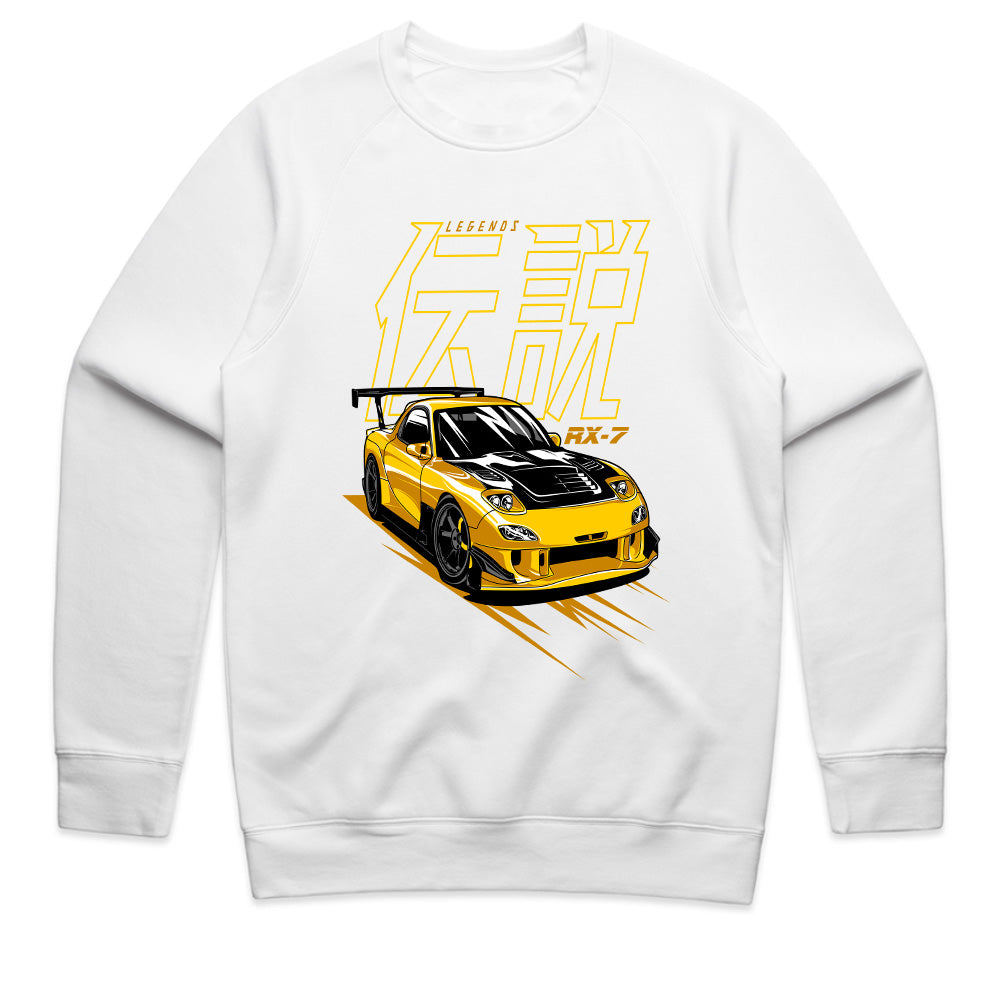 RX-7 Rotary Legends — Yellow Drift King T-Shirt
