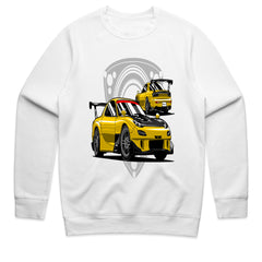Yellow Turbo RX7 Legends – JDM Rotary Power T-Shirt