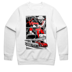 JDM Street Racer Manga T-Shirt – Drift Battle Comic Style Tee