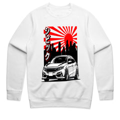 JDM Rising Sun Civic T-Shirt – Japanese Street Legend Apparel