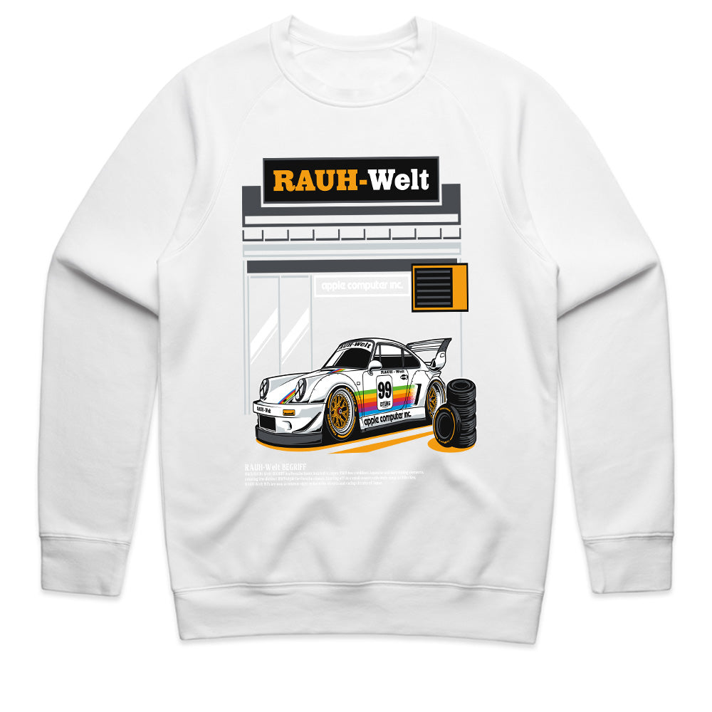 Rauh-Welt Begriff Porsche 911 T-Shirt – Vintage Apple Racing Edition