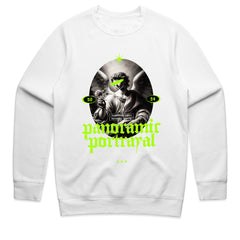 Panoramic Portrayal: Neon Angelic Vision Tee