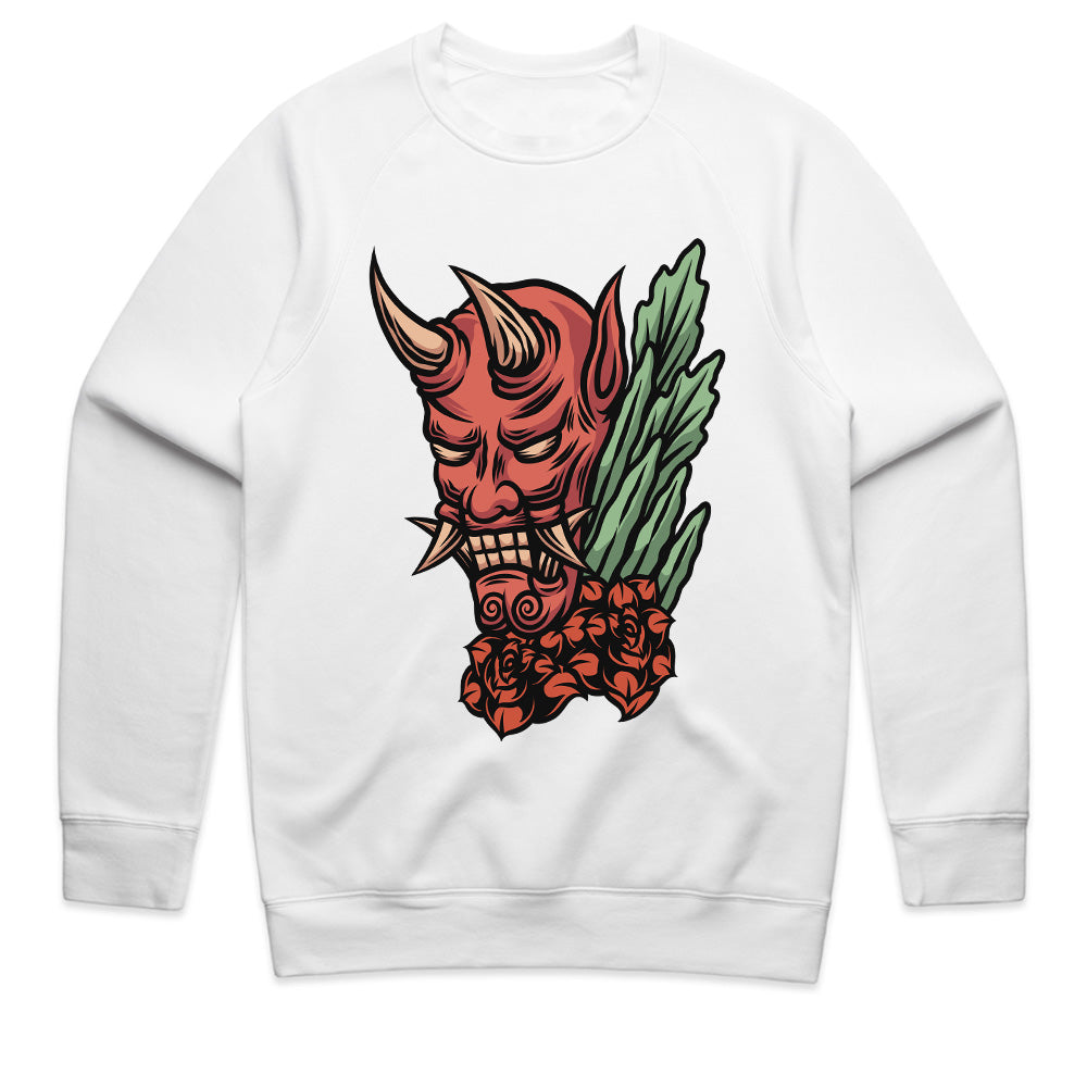 Oni Bloom: Demon & Roses Streetwear Tee