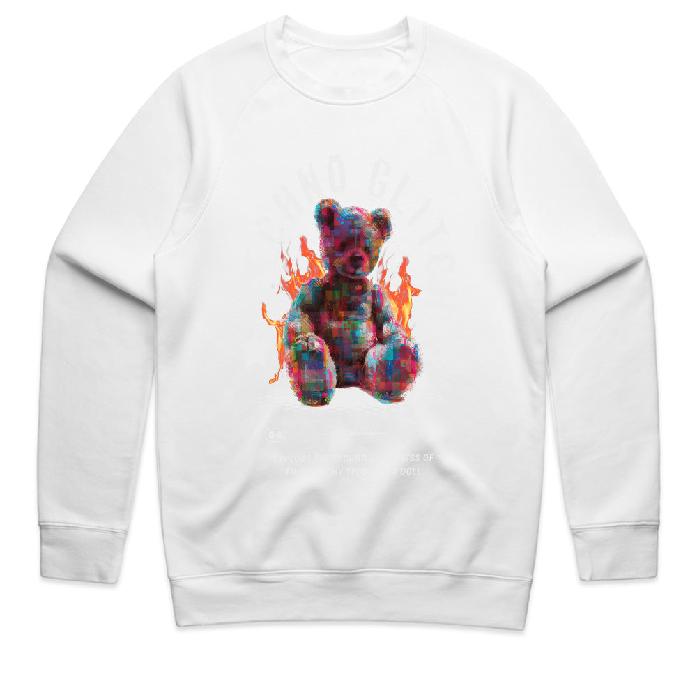 Techno Glitch: Pixel Burn Teddy Tee