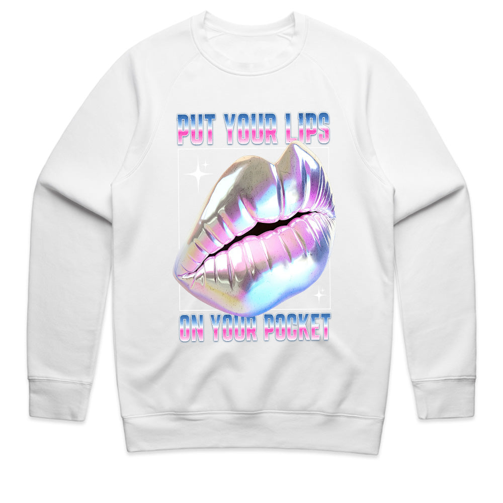 Holographic Kiss: Pocket Lips Statement Tee