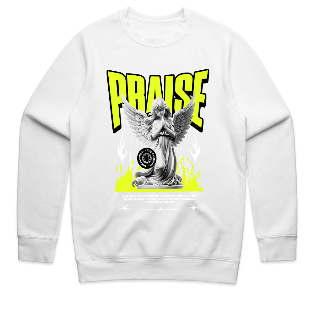 Celestial Reverence: Neon Praise Angel Tee