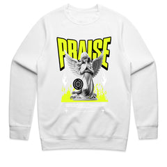 Celestial Reverence: Neon Praise Angel Tee